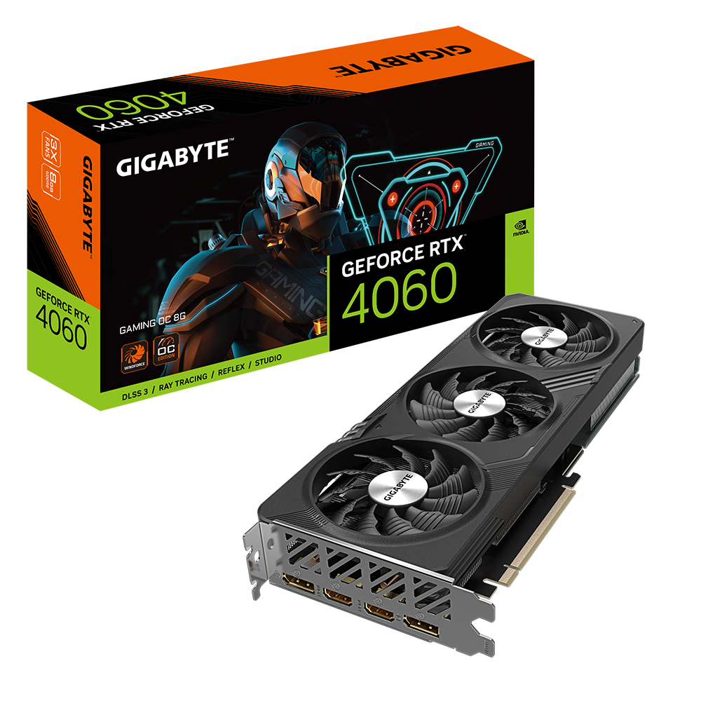 NVIDIA DLSS 3,4th Gen Tensor Cores, 3rd Gen RT Cores, 8GB GDDR6 128bit, WF, RGB Fusion, Dual Bios, protect metal blk plate