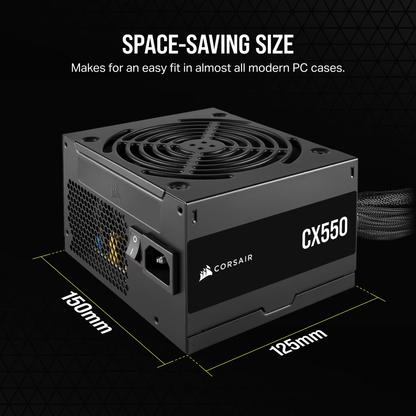 CORSAIR CX Series CX550 80 PLUS Bronze ATX Power Supply