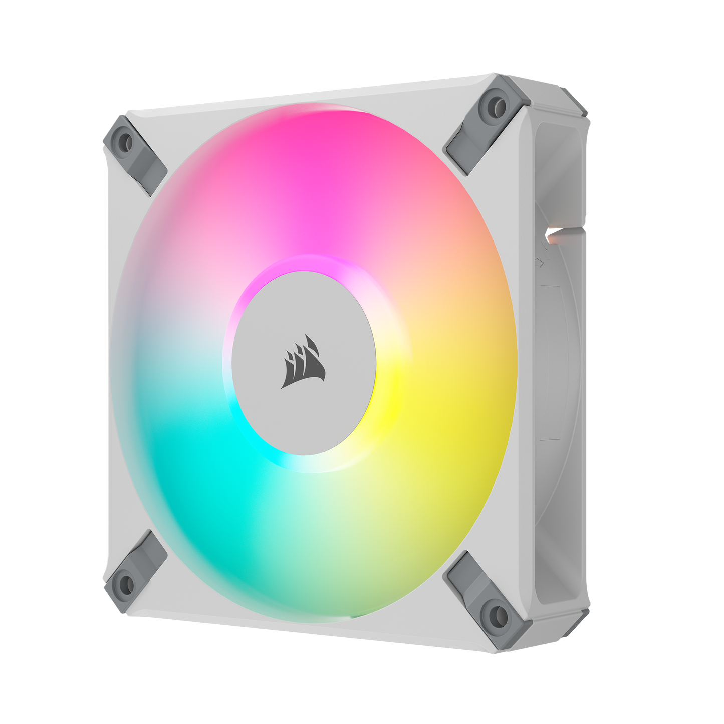 CORSAIR AF ELITE Series, AF120 RGB ELITE WHITE, 120mm Fluid Dynamic RGB Fan with AirGuide, Single Pack