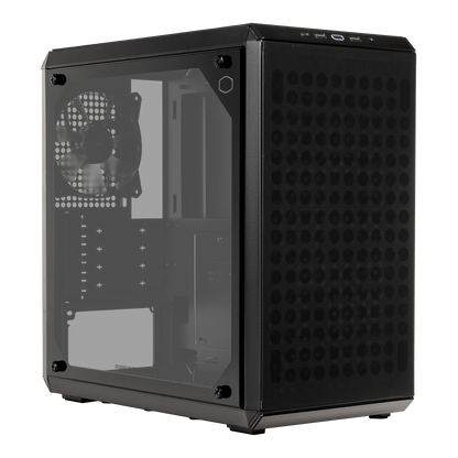 Q300L V2, mATX, Tempered Glass Side Panel, Minimized Dimensions with ATX PSU Support, USB 3.2 Gen 2x2 Type C (20GB) Support, Redesigned Patterned Dust