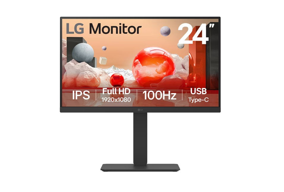 LG 24' FHD IPS Business FHD 1920x1080 16:9, USB-C, Height Adjustment Tilt Swivel Pivot VESA Display Port,  HDMI, Headphone Audio 3yrs Monitor