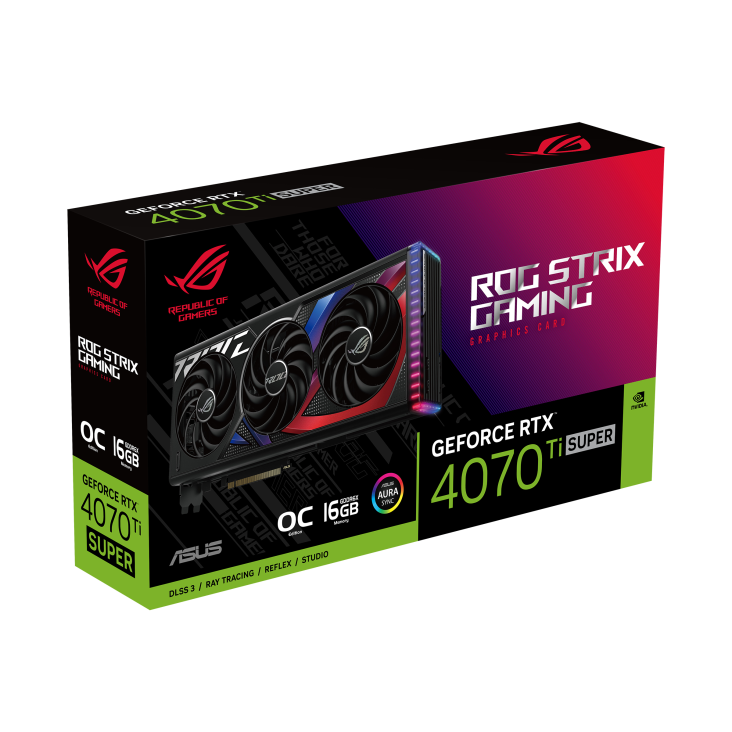 NVIDIA, ROG-STRIX-RTX4070TIS-O16G-GAMING//RTX4070TIS ,HDMI*2,DP*3,16G,D6X