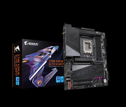 Gigabyte Z790 AORUS ELITE X WIFI 7 Intel LGA 1700 ATX Motherboard, 4x DDR5 ~192GB, 3x PCI-E x16, 4x M.2, 6x SATA,  5x USB 3.2, 1x USB-C