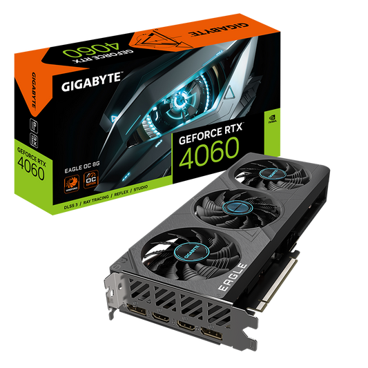 Nvidia GeForce RTX 4060 EAGLE OC 8G GDDR6 128 bit/2505MHz/PCI-E 4.0/Max Res 7680x4320/DisplayPort 1.4ax2 HDMI 2.1ax2