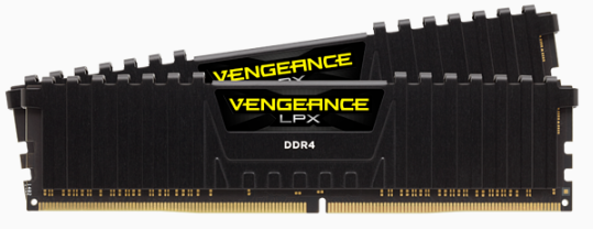 CORSAIR Vengeance LPX DDR4, 3600MHz 16GB 2 x 288 DIMM, Unbuffered, 18-22-22-42, Black Heat spreader, 1.35V, XMP 2.0