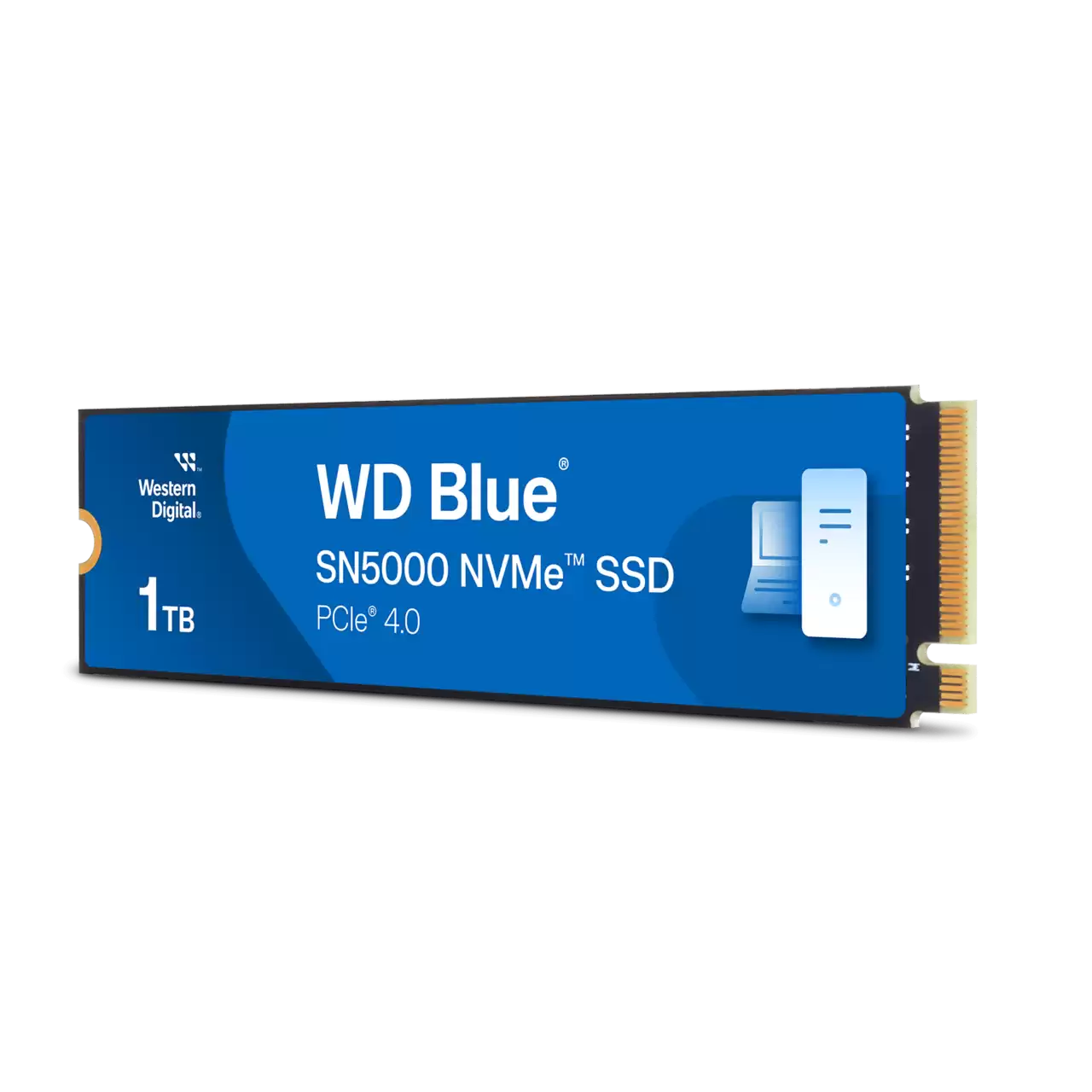 WD Blue, SN5000, PCIe Gen4x4, M.2 2280, 1TB, Read Up to 5150MB/s, Write Up to: 4900MB/s, 5 Years Limited Warranty