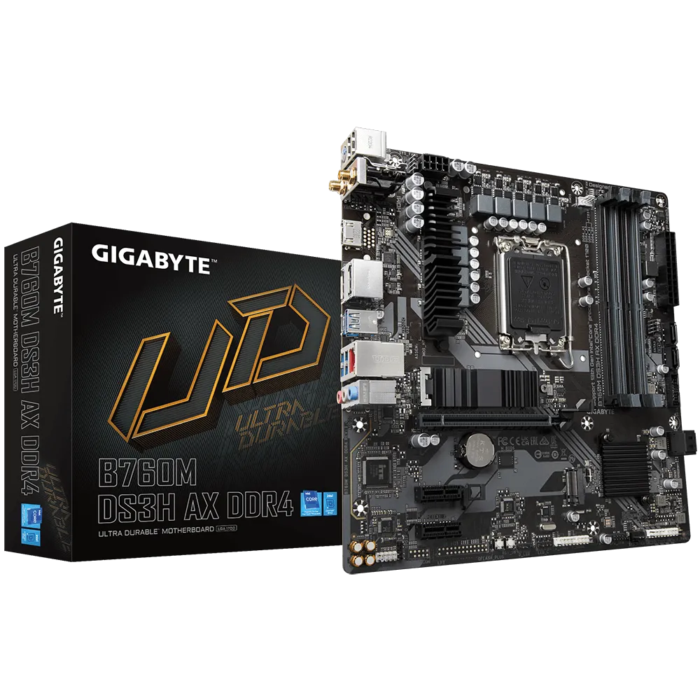 B760M DS3H AX/INTEL LGA1700/MATX/4x DDR5 up to 192GB/7600MHz/PCIe 4.0 x1 3.0 x1/M.2 x2