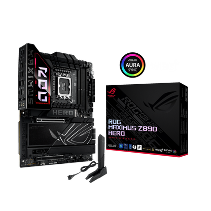 ROG MAXIMUS Z890 HERO/ATX/INTEL LGA1851/4x DDR5 DIMM max 192GB/Max 9200MHz/1x PCIE5.0(CPU), 2xPCIE4.0(Chipset x16/x1)/4x M.2 (CPU), 2x M.2(Chipset)