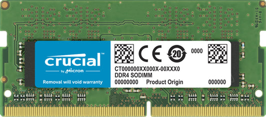 Crucial 32GB (1x32GB) DDR4 SODIMM 3200MHz CL22 1.2V Dual Ranked Notebook Laptop Memory RAM