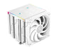 DeepCool AK620 Digital Pro White High Performance Dual Tower CPU Cooler, 6 Copper Heat Pipes, Real-time Vitals Status Screen, Dual FT12 SE FDB PWM Fan