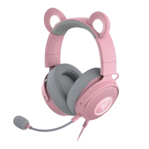 Razer Kraken Kitty V2 Pro-Wired RGB Headset with Interchangeable Ears-Quartz Edition