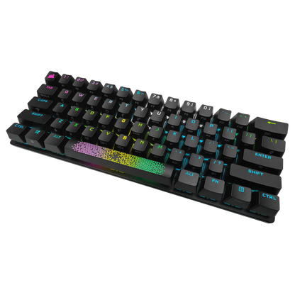 CORSAIR K70 PRO MINI WIRELESS RGB 60% Mechanical Gaming Keyboard, Backlit RGB LED, CHERRY MX SPEED, Black, Black PBT Keycaps