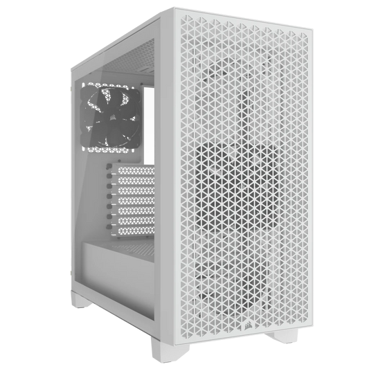 CORSAIR 3000D Tempered Glass Mid-Tower, White