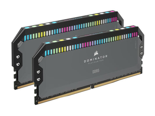 Corsair Dominator Platinum RGB 32GB (2x16GB) DDR5 UDIMM 6000Mhz C30 1.25V Black AMD EXPO Kit Gaming Memory