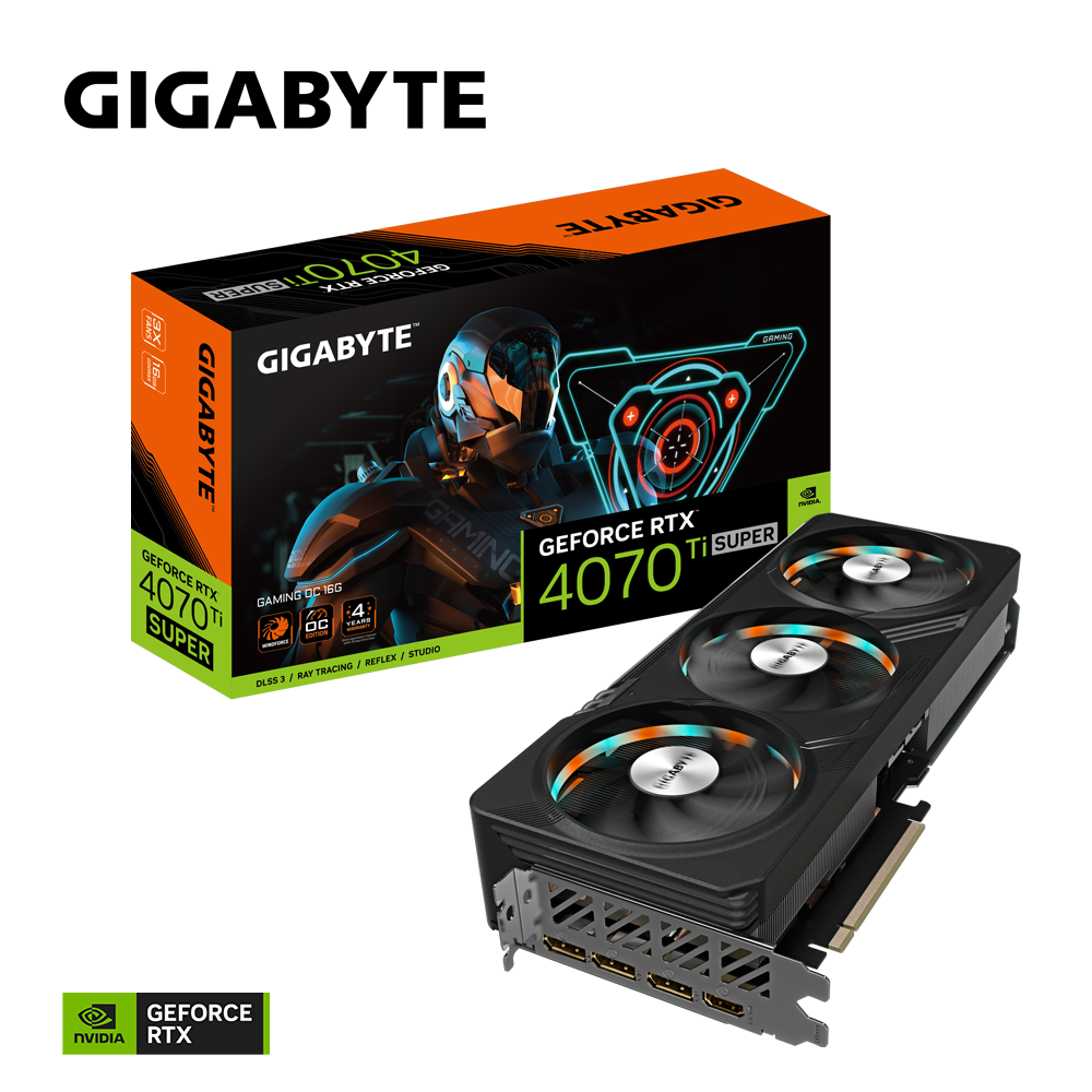 Nvidia GeForce RTX 4070 TI SUPER GAMING OC 16G GDDR6X 256 bit/2655MHz/PCI-E 4.0/Max Res 7680x4320/3x DP 1.4a & 1x HDMI 2.1a