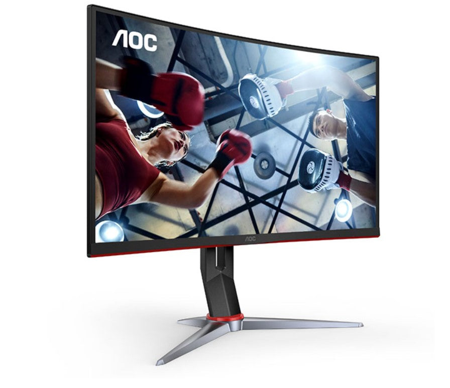 AOC 27' Curved QHD 2560x1440 1ms, 180hz ,VA Curved 1000R, Free-Sync Premium, HDR 10, VESA 100, VGA, HDMI, DP, Gaming Monitor