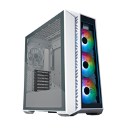 MasterBox MB520 White, TG Front Panel, 3x ARGB Fan, TG Side Panel, ATX, ARGB Controller Included