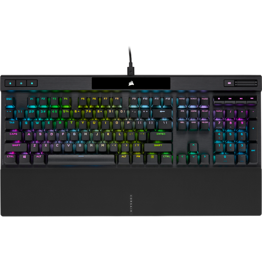 CORSAIR K70 RGB PRO Mechanical Gaming Keyboard, Backlit RGB LED, CHERRY MX Red, Black, Black PBT Keycaps