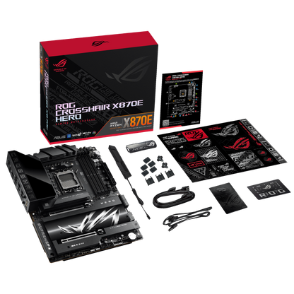 ASUS ROG Crosshair X870E Hero 4 x DIMM, Max. 192GB, DDR5