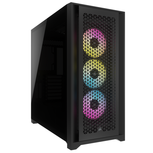 iCUE 5000D RGB AIRFLOW Tempered Glass Mid-Tower, Black