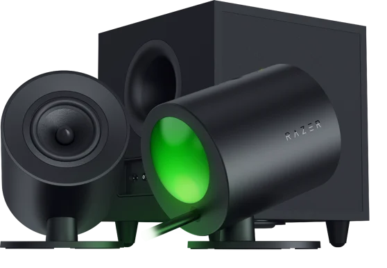 Razer Nommo V2-Full-Range 2.1 PC Gaming Speakers with Wired Subwoofer-US/CAN+AUS/NZ Packaging