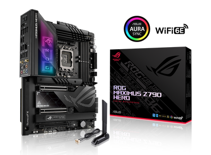 ASUS, ROG-MAXIMUS-Z790-HERO, INTEL, INTEL 12 to 14th, LGA1700, 4x DDR5, 192G, Upto 7800+, PCIe 4 - 1x16