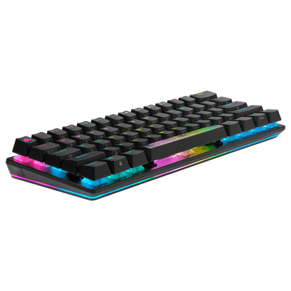 CORSAIR K70 PRO MINI WIRELESS RGB 60% Mechanical Gaming Keyboard, Backlit RGB LED, CHERRY MX SPEED, Black, Black PBT Keycaps