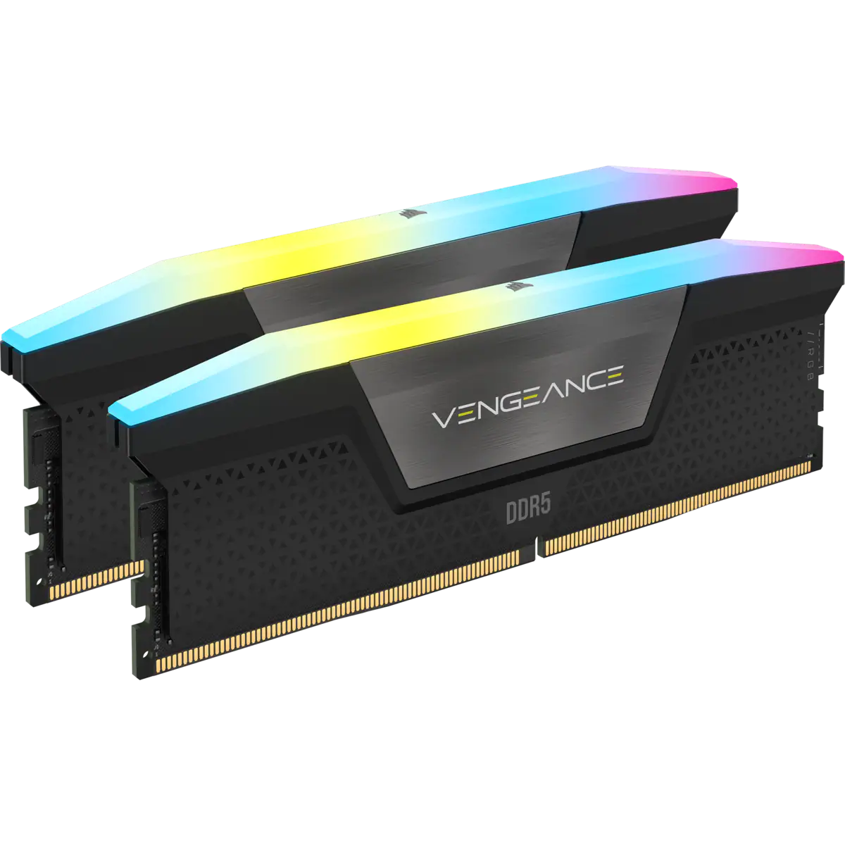 CORSAIR VENGEANCE RGB DDR5, 6200MHz 32GB 2x16GB DIMM, Unbuffered, 36-39-39-76, STD PMIC, XMP 3.0, Black Heatspreader, Black PCB, 1.3V