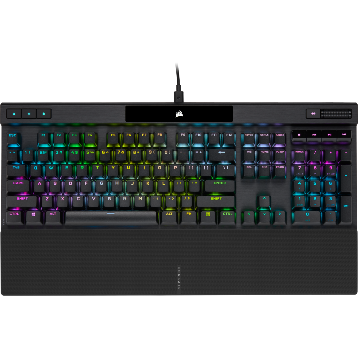 CORSAIR K70 RGB PRO Mechanical Gaming Keyboard, Backlit RGB LED, CHERRY MX SPEED, Black, Black PBT Keycaps