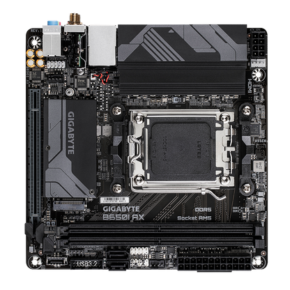 B650I AX/AMD AM5/ITX/2x DDR5 up to 96BG/6400MHz/PCIe 4.0 x1/M.2 x1