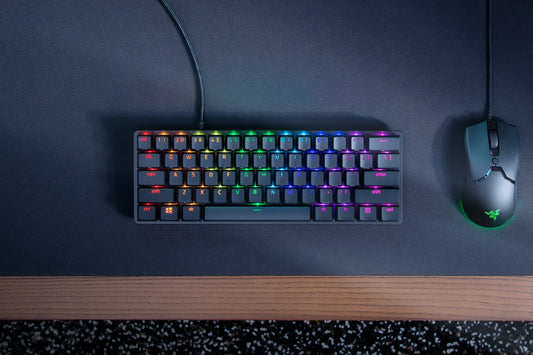 Razer Huntsman Mini-60% Optical Gaming Keyboard (Clicky Purple Switch)-FRML Packaging