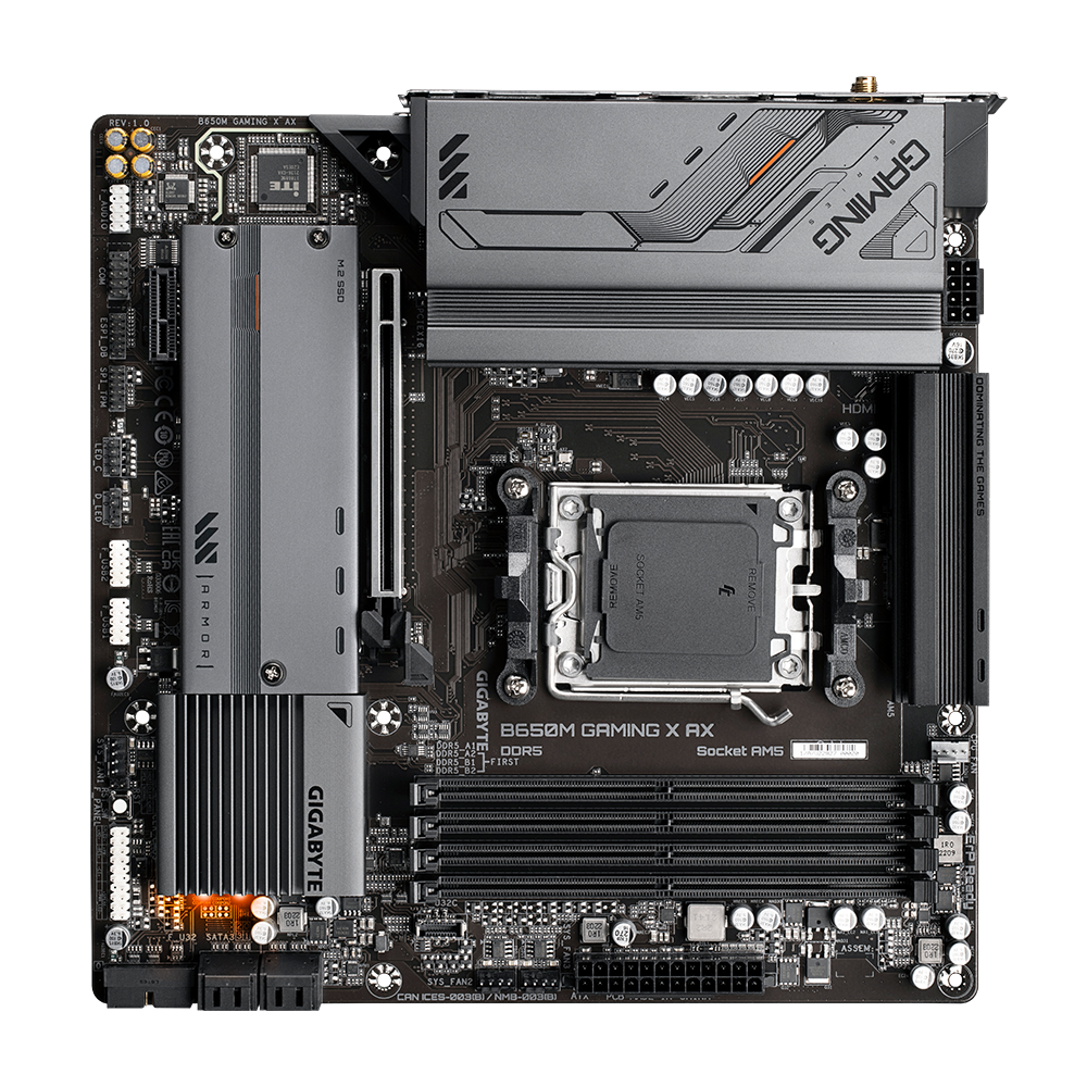 B650M GAMING X AX/AMD AM5/MATX/4x DDR5 up to 192GB/8000MHz/PCIe 4.0 x1 3.0 x1/M.2 x2