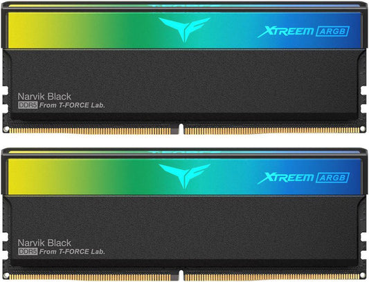 T-FORCE XTREEM, ARGB BLACK, DDR5, 32GB Kit (16GBx2), 6000MHz, CL30 36-36-76, 1.35V, Limited Lifetime Warranty