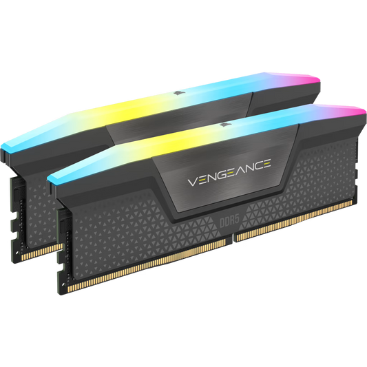 CORSAIR VENGEANCE RGB DDR5 32GB (2x16GB) DDR5 6000 (PC5-48000) CL36 1.4V AMD EXPO  Memory - Grey