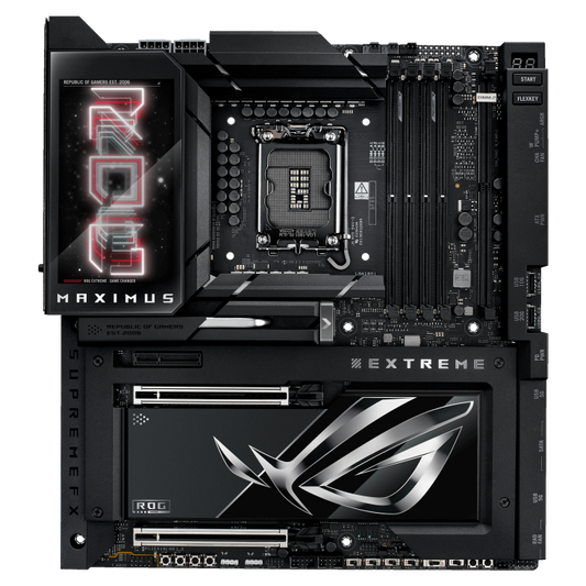 ROG MAXIMUS Z890 EXTREME/ATX/INTEL LGA1851/4x DDR5 DIMM max 192GB/Max 9200MHz/2x PCIE5.0(CPU), 1xPCIE4.0(Chipset x4)/4x M.2 (CPU), 2x M.2(Chipset)