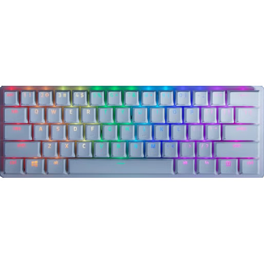 Razer Huntsman Mini-Mercury Edition-60% Optical Gaming Keyboard (Linear Red Switch)-FRML Packaging