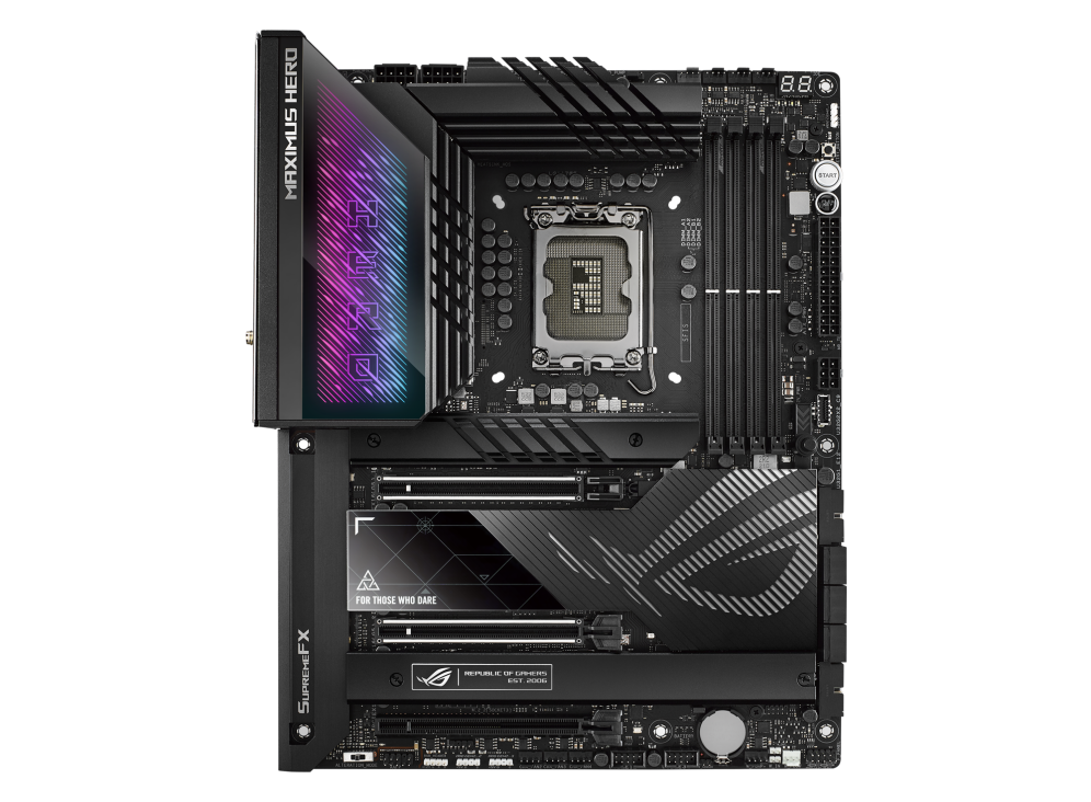 ASUS, ROG-MAXIMUS-Z790-HERO, INTEL, INTEL 12 to 14th, LGA1700, 4x DDR5, 192G, Upto 7800+, PCIe 4 - 1x16