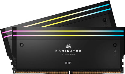 Corsair DOMINATOR® TITANIUM RGB 32GB (2x16GB) DDR5 DRAM 7000MT/s CL34 Intel XMP Memory Kit — Black