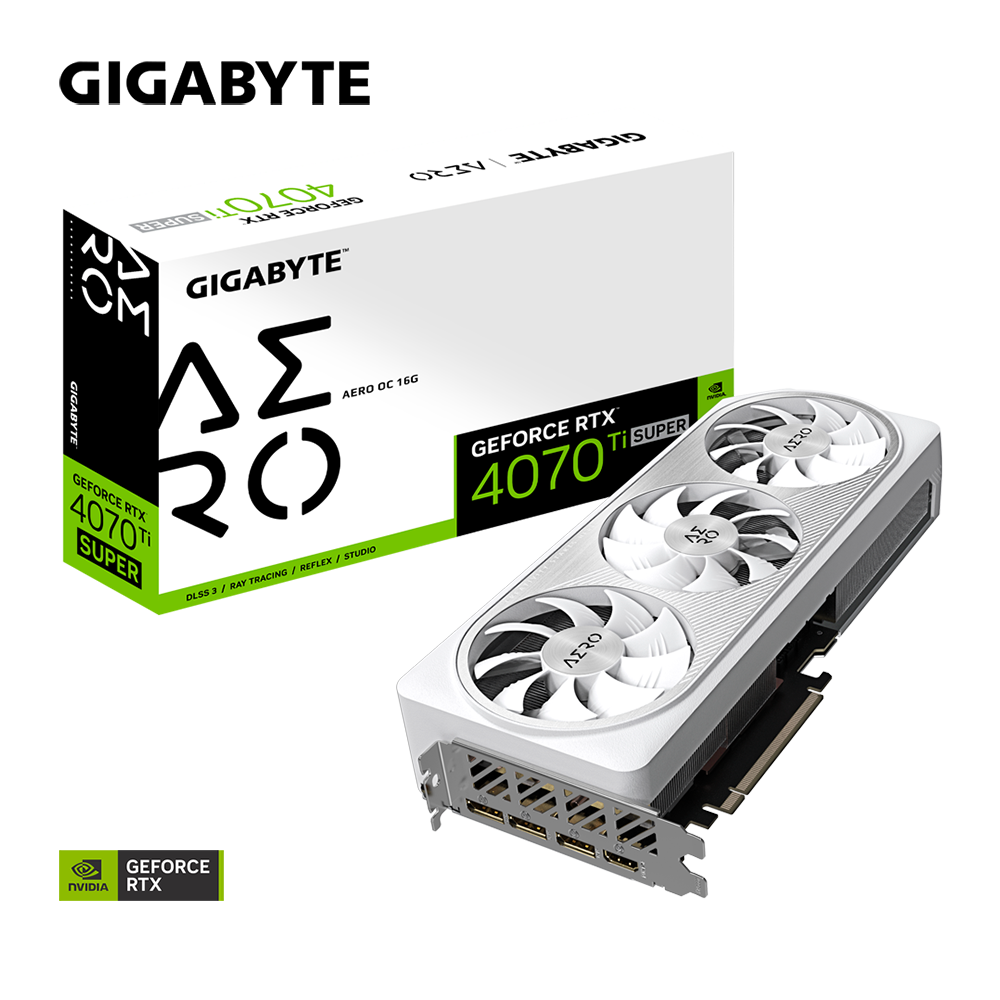 Nvidia GeForce RTX 4070 TI SUPER AERO OC 16G GDDR6X 256bit/2655MHz/PCI-E 4.0/Max Res 7680x4320/3x DP 1.4a & 1x HDMI 2.1a