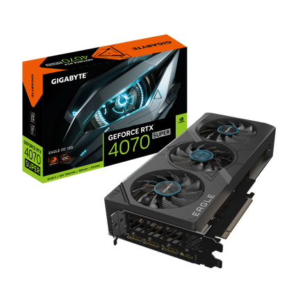 Nvidia GeForce RTX 4070 SUPER EAGLE OC 12G GDDR6X 192 bit/2535MHz/PCI-E 4.0/Max Res 7680x4320/3x DP 1.4a & 1x HDMI 2.1a