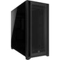 Corsair 5000D CORE AIRFLOW Black Mid-Tower ATX PC Case — Multi 360mm Radiator support Cable Routing, USB-C, USB 3.2 x 2. PC Gaming Desktop Case