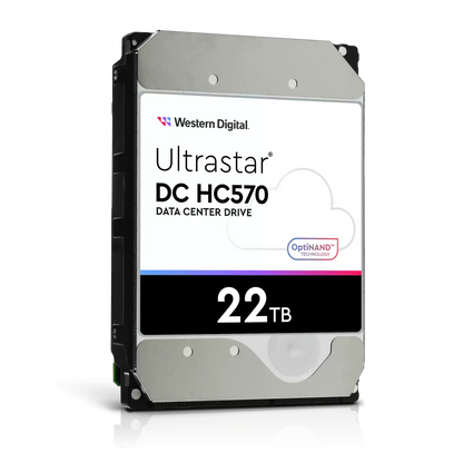 Western Digital WD 22TB Ultrastar DC HC570 SE Enterprise 3.5 inch Hard Drive, 512e/4Kn SATA 3, 7200RPM, 512MB Cache, 5y