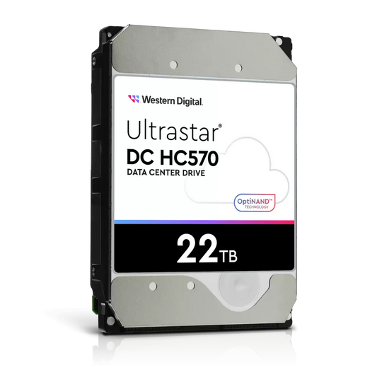 Western Digital WD 22TB Ultrastar DC HC570 SE Enterprise 3.5 inch Hard Drive, 512e/4Kn SATA 3, 7200RPM, 512MB Cache, 5y