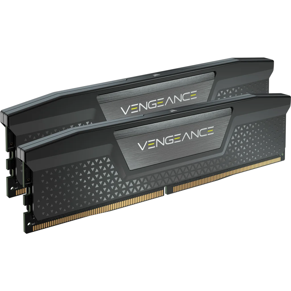 DDR5, 6400MT/s 32GB 2x16GB DIMM, Unbuffered, 36-48-48-104, Std PMIC, XMP 3.0, VENGEANCE DDR5 Black Heatspreader, Black PCB, 1.4V