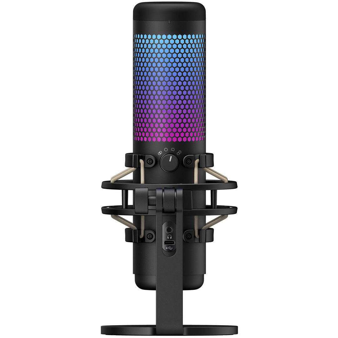 HyperX QuadCast S - Gaming USB Microphone (Black-Grey) - RGB Lighting