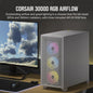 Corsair Carbide Series 3000D RGB Solid Steel Front ATX Tempered Glass White, 3x AR120 RGB Fans & Adapter pre-installed. USB 3.0 x 2, Audio I/O. Case