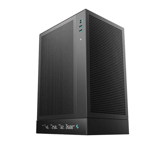 DeepCool CH170 DIGITAL ITX Case, Digital Status Display, Extremely portable size, Abundant Airflow Ventilation, Mesh panels, Full sized air cooler sup