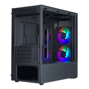 MasterBox MB311L A.RGB, mATX, Fine Mesh Front Panel, Tempered Glass Side Panel, 2x Addressable RGB LED Fans, A.RGB Splitter Cable included, A.RGB func