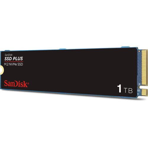 SanDisk Plus NVMe SSD, 1TB, PCIe Gen 3.0, M.2 2280-S3-M, Speeds up to SR3200MB/s, SW2500MB/s, 3Y