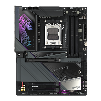 X870E AORUS MASTER; AMD X870E; AMD Socket AM5, support for: AMD Ryzen 9000/8000/7000;Integrated Graphics Processor with AMD Radeon Graphics support